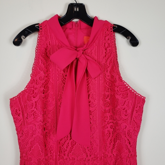 Monique Lhuillier Lace Midi Dress Size 16 - Picture 4 of 7